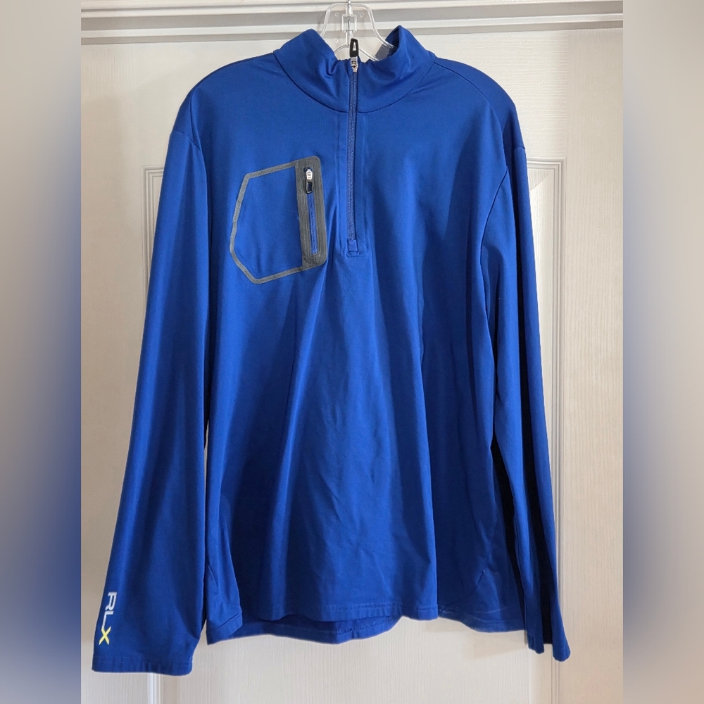 RLX Ralph Lauren Blue Zip-Up Men's Athletic Top XL